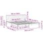 Preview: Bettgestell Braun und Schwarz 180 x 200 cm Massivholz Kiefer