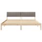 Preview: Bettgestell Braun und Taupe 180 x 200 cm Massivholz Kiefer