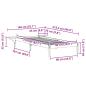 Preview: Bettgestell mit Nachttischen Wachsbraun 90 x 210 cm