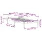 Preview: Bettgestell mit Nachttischen Natur 90 x 220 cm