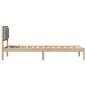 Preview: Bettgestell mit Kopfteil Hellgrau 75 x 190 cm Stoff