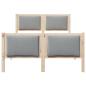 Preview: Bettgestell mit Kopfteil Hellgrau 120 x 190 cm Stoff