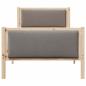 Preview: Bettgestell mit Kopfteil Taupe 90 x 200 cm Stoff