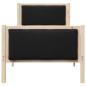 Preview: Bettgestell mit Kopfteil Schwarz 80 x 200 cm Stoff
