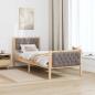 Preview: Bettgestell mit Kopfteil Taupe 75 x 190 cm Stoff