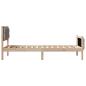 Preview: Bettgestell mit Kopfteil Taupe 75 x 190 cm Stoff