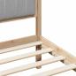Preview: Bettgestell Braun und hellgrau 120 x 190 cm Massivholz Kiefer