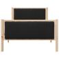 Preview: Bettgestell Braun und Schwarz 100 x 200 cm Massivholz Kiefer