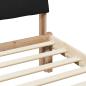 Preview: Bettgestell Braun und Schwarz 135 x 190 cm Massivholz Kiefer
