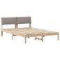 Preview: Bettgestell Braun und Taupe 135 x 190 cm Massivholz Kiefer