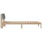 Preview: Bettgestell Braun und hellgrau 90 x 200 cm Massivholz Kiefer