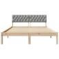 Preview: Bettgestell Braun und hellgrau 140 x 200 cm Massivholz Kiefer