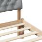 Preview: Bettgestell Braun und hellgrau 140 x 200 cm Massivholz Kiefer