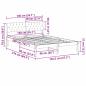 Preview: Bettgestell braun und dunkelgrau 140 x 200 cm Massivholz Kiefer