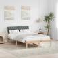 Preview: ARDEBO.de - Bettgestell Braun und Dunkelgrau 120 x 200 cm Massivholz Kiefer