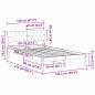 Preview: Bettgestell Braun und Taupe 120 x 200 cm Massivholz Kiefer