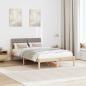 Preview: Bettgestell Braun und Taupe 120 x 200 cm Massivholz Kiefer