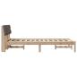Preview: Bettgestell Braun und Taupe 120 x 200 cm Massivholz Kiefer