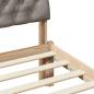Preview: Bettgestell Braun und Taupe 120 x 200 cm Massivholz Kiefer