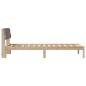Preview: Bettgestell Braun und Taupe 90 x 200 cm Massivholz Kiefer