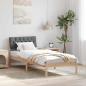 Preview: ARDEBO.de - Bettgestell braun und dunkelgrau 80 x 200 cm Massivholz Kiefer