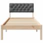 Preview: Bettgestell braun und dunkelgrau 80 x 200 cm Massivholz Kiefer