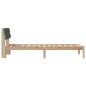 Preview: Bettgestell braun und dunkelgrau 80 x 200 cm Massivholz Kiefer