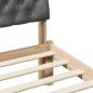 Preview: Bettgestell braun und dunkelgrau 80 x 200 cm Massivholz Kiefer