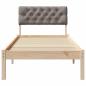 Preview: Bettgestell Braun und Taupe 75 x 190 cm Massivholz Kiefer