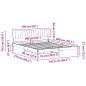 Preview: Bettgestell Braun und Taupe 160 x 200 cm Massivholz Kiefer