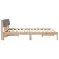 Preview: Bettgestell Braun und Taupe 160 x 200 cm Massivholz Kiefer