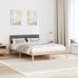 Preview: Bettgestell braun und dunkelgrau 140 x 200 cm Massivholz Kiefer