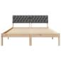 Preview: Bettgestell braun und dunkelgrau 140 x 200 cm Massivholz Kiefer