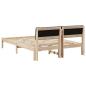 Preview: Bettgestell braun und dunkelgrau 140 x 200 cm Massivholz Kiefer