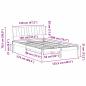 Preview: Bettgestell Braun und Schwarz 120 x 200 cm Massivholz Kiefer