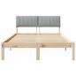 Preview: Bettgestell Braun und hellgrau 120 x 190 cm Massivholz Kiefer