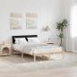 Preview: ARDEBO.de - Bettgestell Braun und Schwarz 120 x 190 cm Massivholz Kiefer