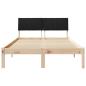 Preview: Bettgestell Braun und Schwarz 120 x 190 cm Massivholz Kiefer