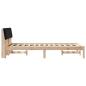 Preview: Bettgestell Braun und Schwarz 120 x 190 cm Massivholz Kiefer