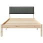 Preview: Bettgestell braun und dunkelgrau 100 x 200 cm Massivholz Kiefer