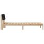 Preview: Bettgestell Braun und Schwarz 80 x 200 cm Massivholz Kiefer