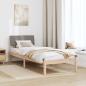 Preview: Bettgestell Braun und Taupe 80 x 200 cm Massivholz Kiefer
