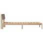 Preview: Bettgestell Braun und Taupe 80 x 200 cm Massivholz Kiefer
