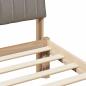 Preview: Bettgestell Braun und Taupe 80 x 200 cm Massivholz Kiefer