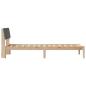 Preview: Bettgestell braun und dunkelgrau 75 x 190 cm Massivholz Kiefer