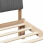 Preview: Bettgestell braun und dunkelgrau 75 x 190 cm Massivholz Kiefer
