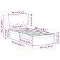 Preview: Bettgestell Braun und Taupe 90 x 200 cm Massivholz Kiefer