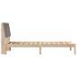 Preview: Bettgestell Braun und Taupe 90 x 200 cm Massivholz Kiefer