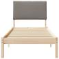 Preview: Bettgestell Braun und Taupe 75 x 190 cm Massivholz Kiefer