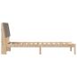 Preview: Bettgestell Braun und Taupe 75 x 190 cm Massivholz Kiefer